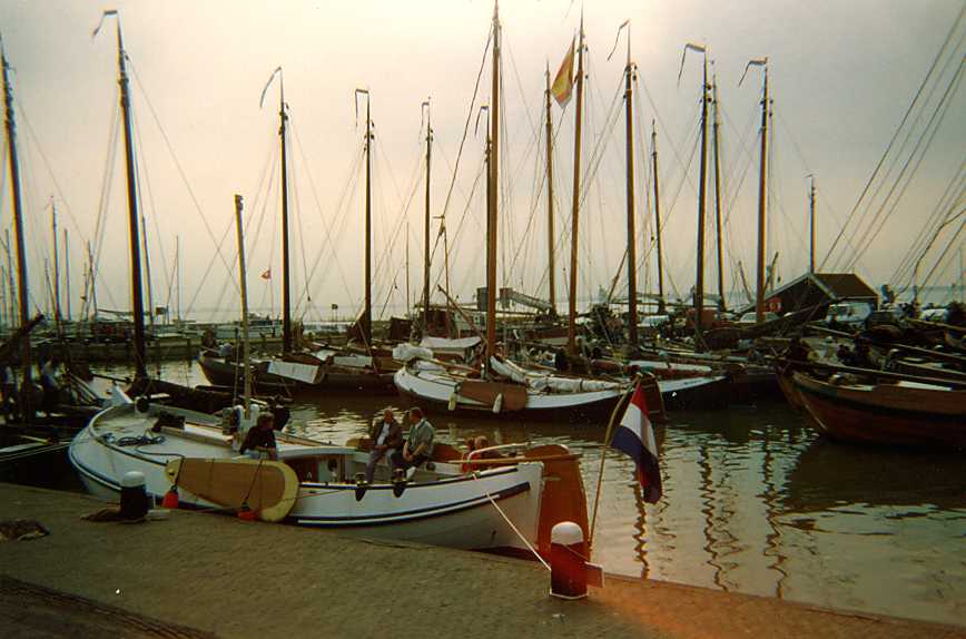 De Lemstervlag in top ,de Blauwe Vinvis had dat jaar nog geen mast 1994