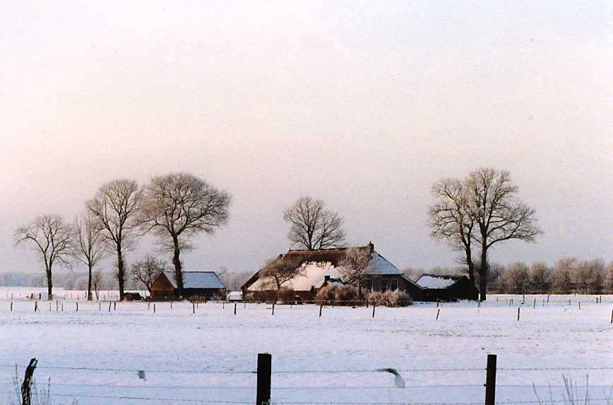 Mooi pak sneeuw op het midden
