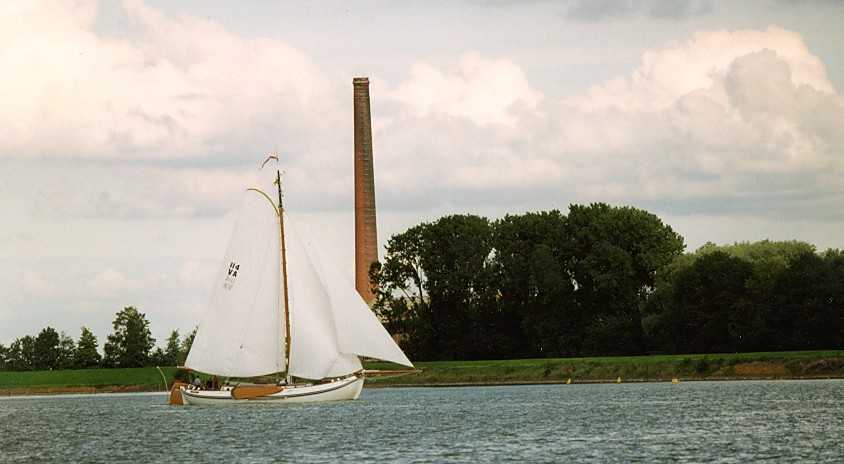 Visotter voor spuisluis bij Wouda gemaal