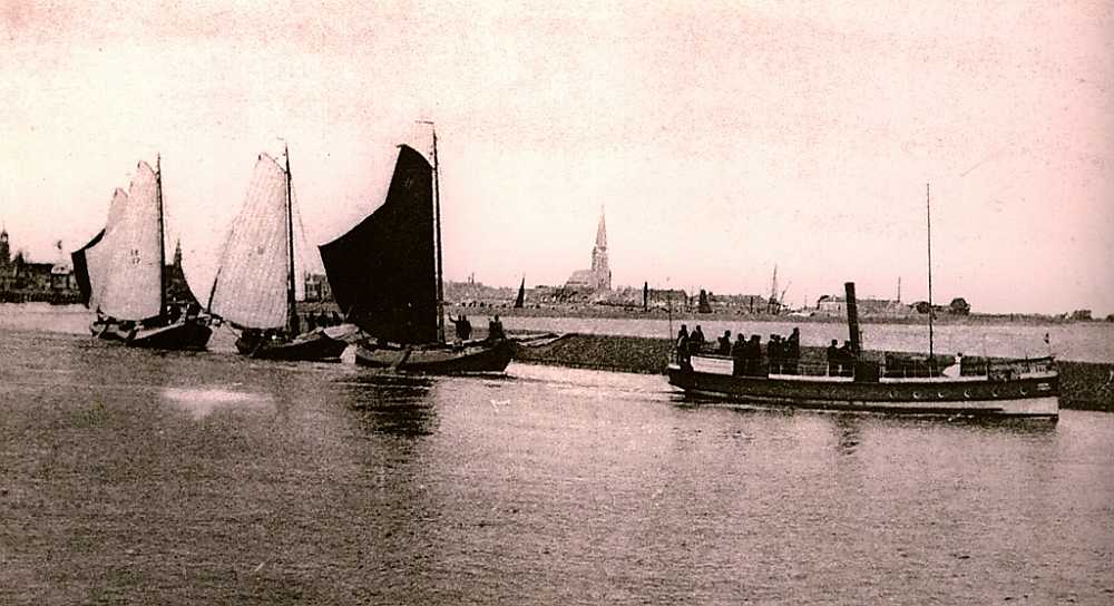 gesleept tot eindje  van de daam 1915