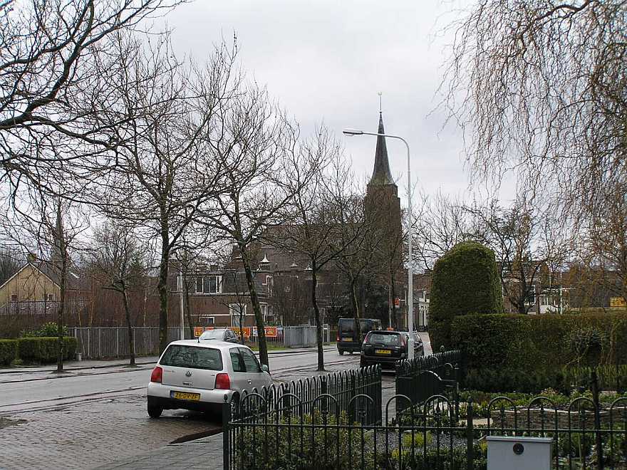 Straatweg uit zelfde hoek,geen sloot meer in 2006