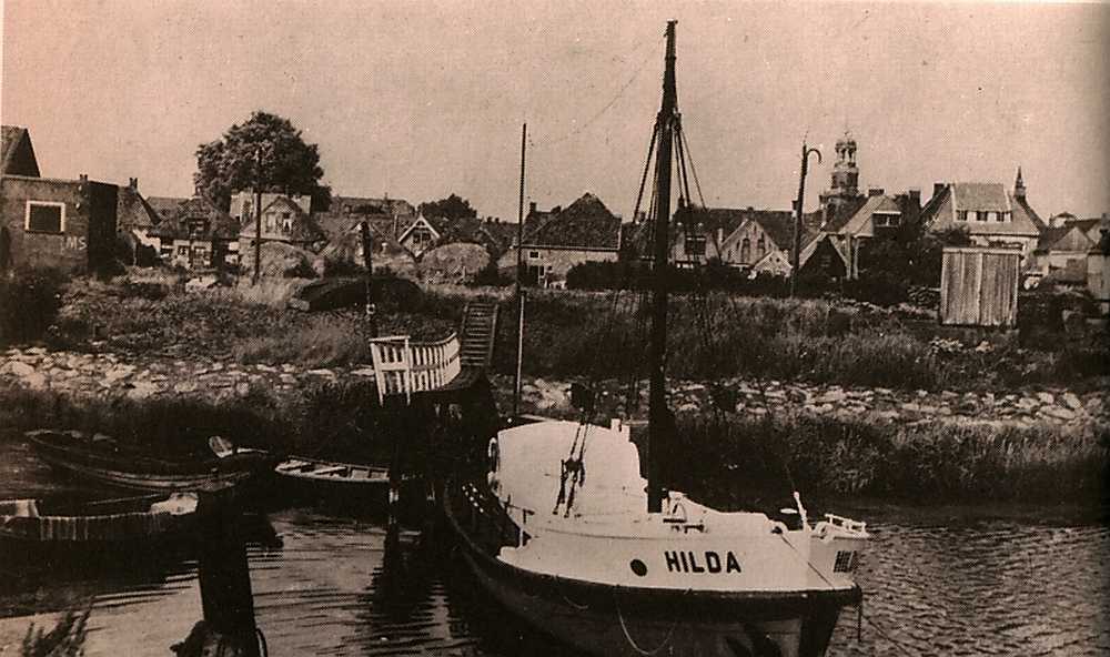 Tramhaven toen,zie trap achter Hilda
