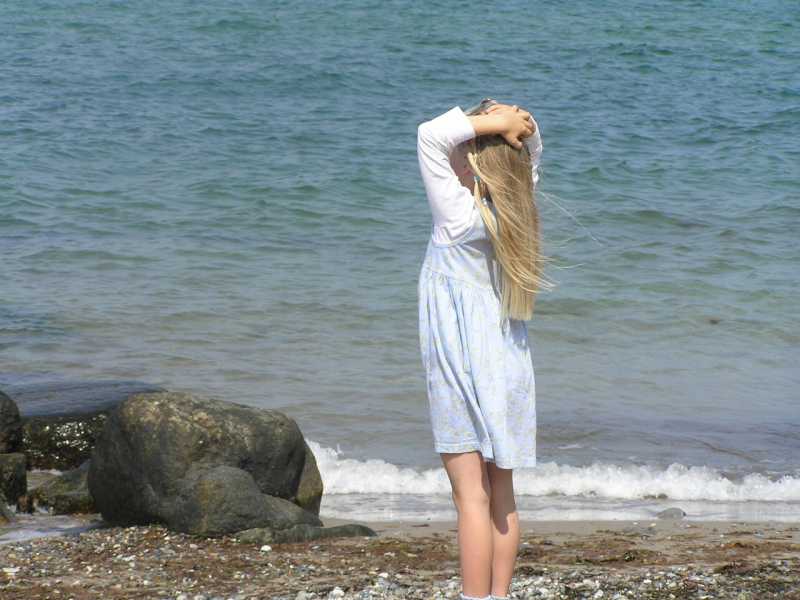 Zij staarde over het Kattegat