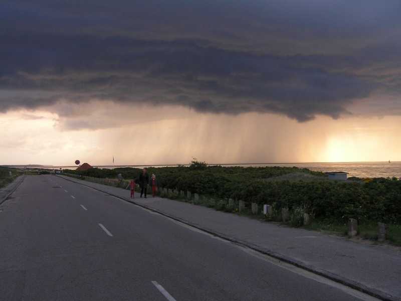 Voor de bui uitlopen