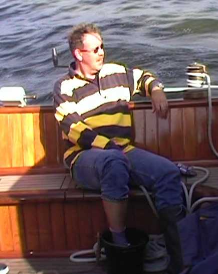 Jaap Frankema verzwikte zijn enkel met de bolkop 2001,we wonnen wel die dag met de visotter