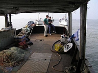 File op het water om hindelopen binnen te komen